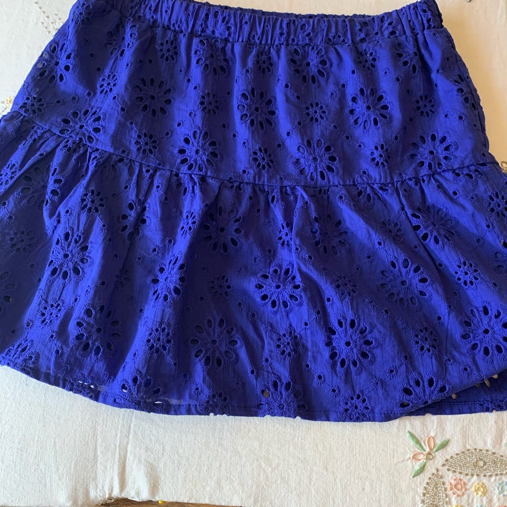 Celebrity‎ Pink Women's Blue Eyelet Mini Skirt